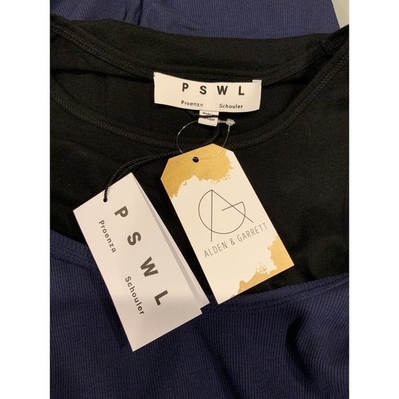 Proenza Schouler White Label Blue Ribbed Double Layer Tank Dress, Sz M NWT! $295 - Picture 6 of 6